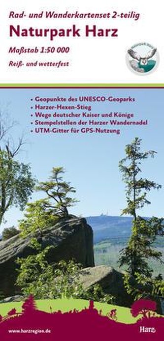 Naturpark Harz 1:50 000 2-teilig