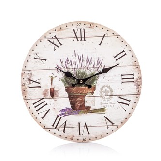 Hodiny PROVANCE dřevo 34 cm