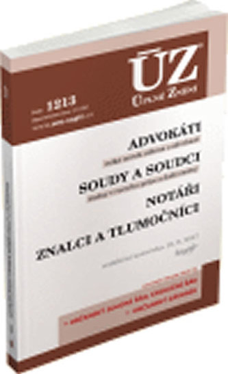 ÚZ č. 1213 - Advokáti, soudci a soudy, notáři, znalci a tlumočníci