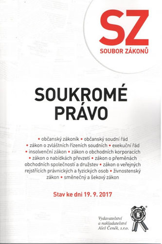 Soubor zákonů. Soukromé právo - Stav ke dni 19.9.2017