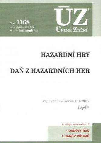 ÚZ č. 1168 - Hazardní hry, daň z hazardních her 2017