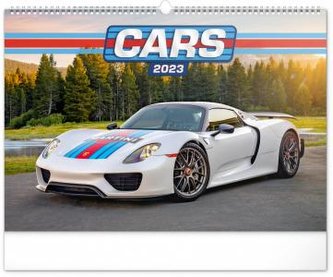 Kalendář 2023 nástěnný: Auta, 48 × 33 cm