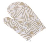 Kuchyňská chňapka - trojúhelníky béžové - chňapka 28x18 cm