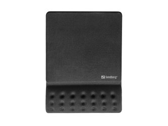 Sandberg Memory Foam Mousepad Square, podložka pod myš s opěrkou zápěstí, čtvercová, černá