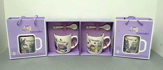 Hrnek levandule+taštička malý