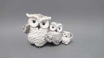 Soví rodinka bílá