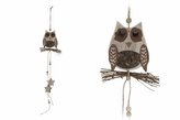 Závěs sova + hvězdy dřevo