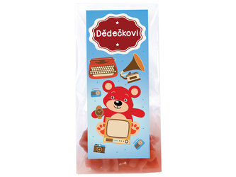 LIPOO ČAJOVÍ MEDVÍDCI DĚDEČKOVI DÁRKOVÝ S PŘÍCHUTÍ MALINA A VANILKA 50G
