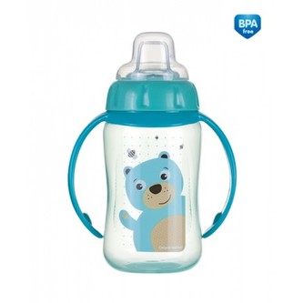Canpol babies Tréninkový hrneček CUTE ANIMALS se silikonovým pítkem a úchyty 320ml