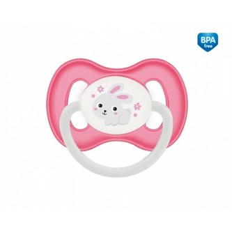 Canpol babies Dudlík 6-18m kaučukový třešinka BUNNY & COMPANY růžový