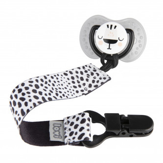 LOVI Stužka na dudlík s klipem SALT&PEPPER;