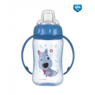 Canpol babies Tréninkový hrneček CUTE ANIMALS se silikonovým pítkem a úchyty 320ml