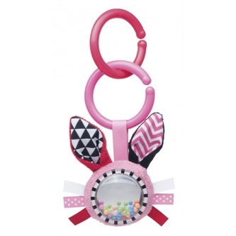 Canpol babies Šustící plyšová hračka s chrastítkem ZIG ZAG králík růžová