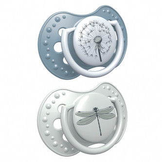 LOVI Dudlík silikonový dynamický LOVI BOTANIC 3-6 m 2ks