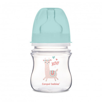 Canpol babies Lahev se širokým hrdlem EXOTIC ANIMALS 120 ml zelená
