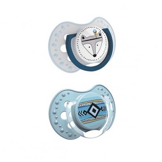 LOVI Dudlík 0-3m silikonový dynamický Indian summer 2ks