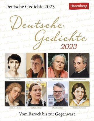 Deutsche Gedichte Tagesabreißkalender 2023