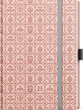 Denní diář Adam Vivella extra B6 Pastelová růžová Flora