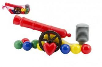 Dělo + koule střílecí plast 44cm v síťce