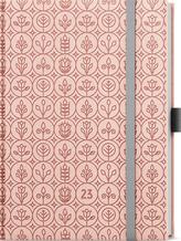 Týdenní diář Prokop Vivella extra B6 Pastelová růžová Flora