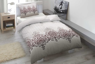 Home Elements bavlněné saténové povlečení Scallop Moonbeam 140 x 200 70 x 90 cm