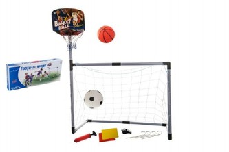 Sada basketbal a fotbal 2v1 plast v krabici
