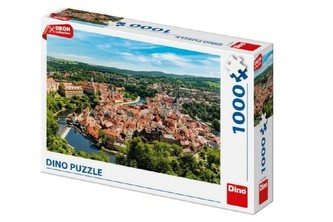 Puzzle Český Krumlov dron 1000 dílků 66x47cm v krabici 32x23x7cm