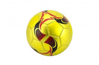 Míč fotbalový zlatý 22cm vel. 5 šitá kůže