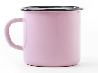 Hrnek smalt 400 ml růžový II ja.