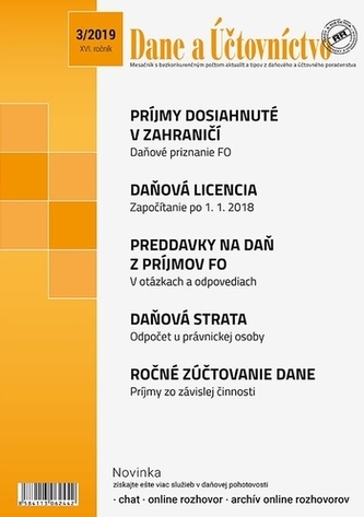 Dane a účtovníctvo 3-2019