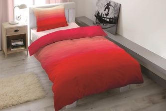 Home Elements bavlněné saténové povlečení The Balayage Collection - červená 140 x 200 70 x 90 cm