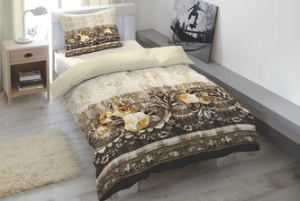 Home Elements bavlněné saténové povlečení ROSETTE CARAFE 140 x 200 70 x 90 cm