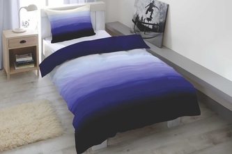 Home Elements bavlněné saténové povlečení The Balayage Collection - modrá 140x200 70x90 cm