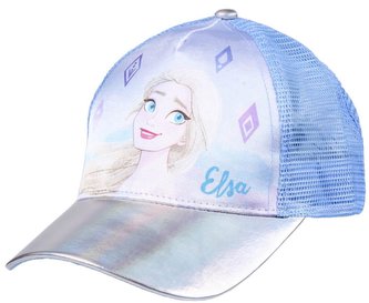 Dětská kšiltovka Frozen 2|Ledové království: Elsa (obvod 53 cm) modrá polyester