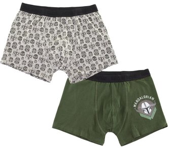 Pánské boxerky Star Wars|Hvězdné války: TV seriál The Mandalorian (S-M) zelená bavlna