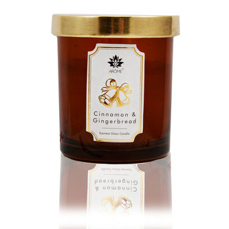 Arôme Svíčka 125 g, v barevném skle, s víčkem, Cinnamon and Gingerbread