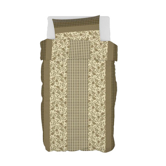 Bavlněné povlečení, béžová, jednolůžko