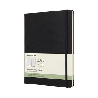 Moleskine: Plánovací zápisník 2020 tvrdý černý XL