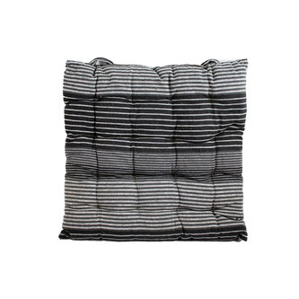 Podsedák prošívaný 40*40 cm, Šedé-proužky