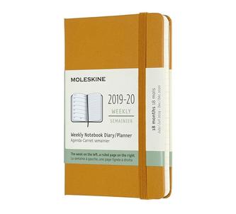 Moleskine: Plánovací zápisník 2019-2020 tvrdý žlutý S