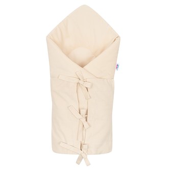 Klasická šněrovací manšestrová zavinovačka New Baby béžová