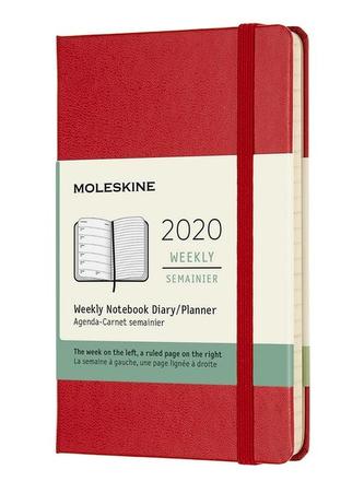 Moleskine: Plánovací zápisník 2020 tvrdý červený S
