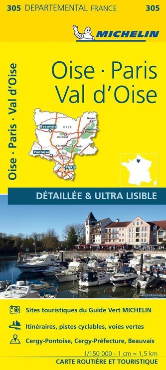Oise, Paris, Val-d'Oise - Michelin Local Map 305