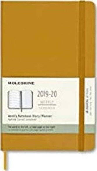 Moleskine: Plánovací zápisník 2019-2020 tvrdý žlutý L