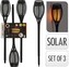 Lampa solární zahradní pochodeň s efektem plamene sada 3 ks