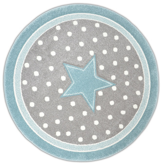Kusový vzorovaný koberec DIAMOND - BLU STARS O 120 cm Multidecor