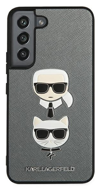 Karl Lagerfeld Saffiano Case Samsung S22+, Silver