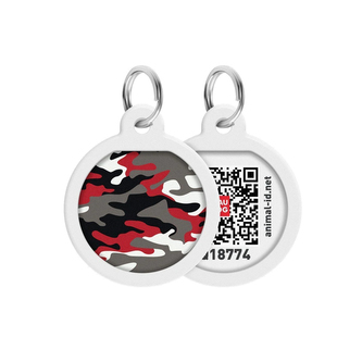 Waudog chytrá ID známka s QR tagem Grey camo