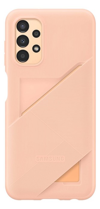 Samsung Back Cover with Card Pocket A13, Peach