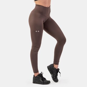 Dámské legíny Classic High Waist Performance Brown - NEBBIA - Velikost: S